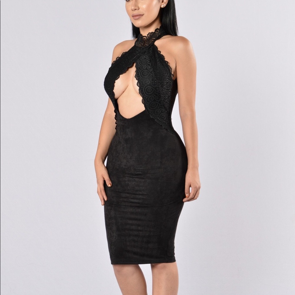NWT Black lace lover’s dress!
